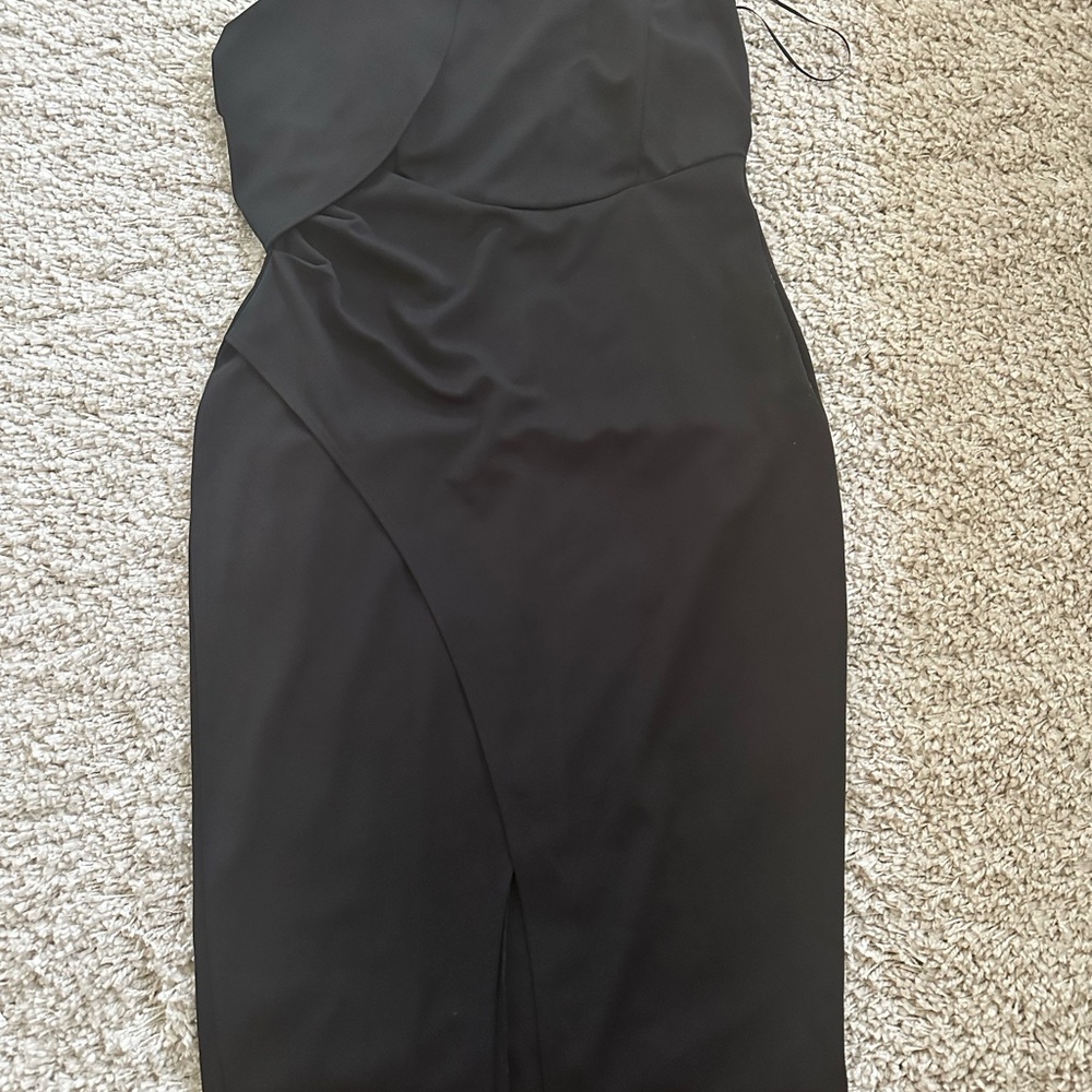 Fashion Nova Black Strapless Cocktail Dress